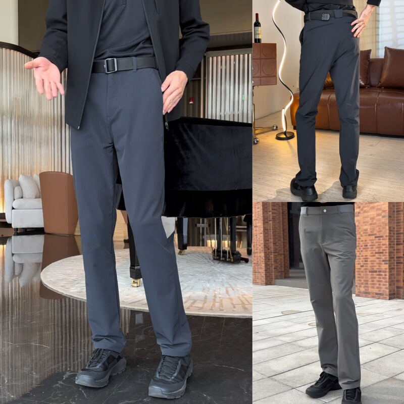 Men's Light Luxury Versatile Fashion Trendy Straight-Leg Business Simple Solid Color Comfortable Outdoor Hong Kong Style Casual Pants Men's Light Luxury Versatile Fashion Trendy Straight-Leg Business Simple Solid Color Comfortable Outdoor Hong Kong Style Casual Pants