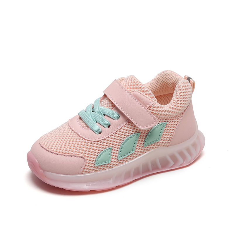 Xiaoxiao nuevos zapatos de bebé de primavera para 2-3 años de edad niños deportes niños suave inferior malla transpirable zapatos de niño