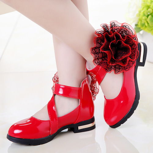 Children's Shoes, Girls' Leather Shoes, Spring and Autumn New Korean Style Princess Shoes, Soft Sole Student Performance Shoes, Little Girl's Single Shoes