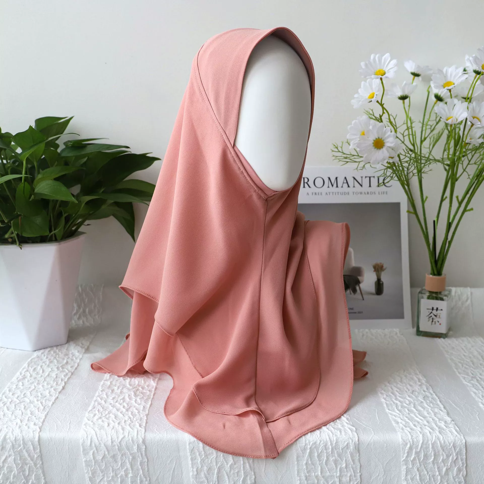Scarf chiffon breathable comfortable, one size, multi-color hijab style
