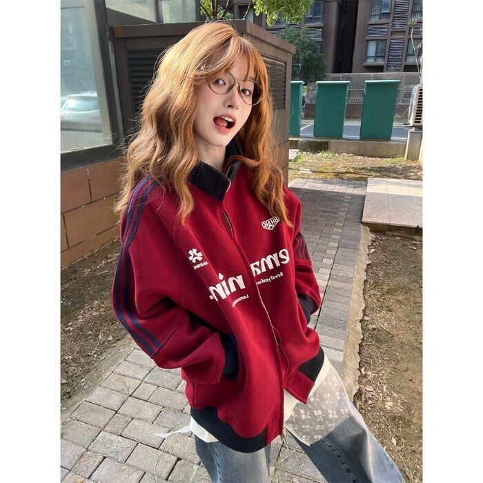 2026 Off-Season Pure Cotton Three-Stripe Sports Sweatshirt Jacket for Women, Spring and Autumn Couple Style Versatile Cardigan Jacket 2026 Off-Season Pure Cotton Three-Stripe Sports Sweatshirt Jacket for Women, Spring and Autumn Couple Style Versatile Cardigan Jacket