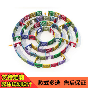 Children's Outdoor Maze Game and Amusement Equipment, Large-Scale Land Fun Obstacle Sports Facilities for Young Children