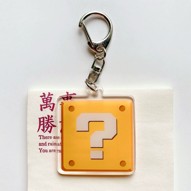 Cartoon acrylic creative keychain, bag for keys, pack, pendant