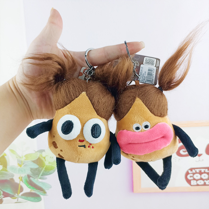 En línea popular de piel frita de patata Jun peluche muñeca llavero colgante muñeca de peluche de juguete muñeca de regalo al por mayor