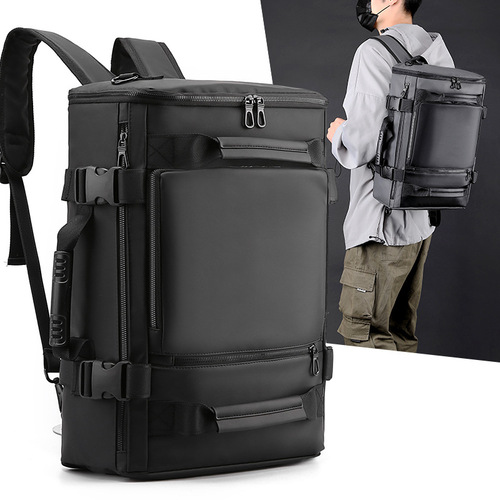 New men's backpack, business large-capacity computer bag, multi-functional shoulder crossbody bag, portable travel backpack