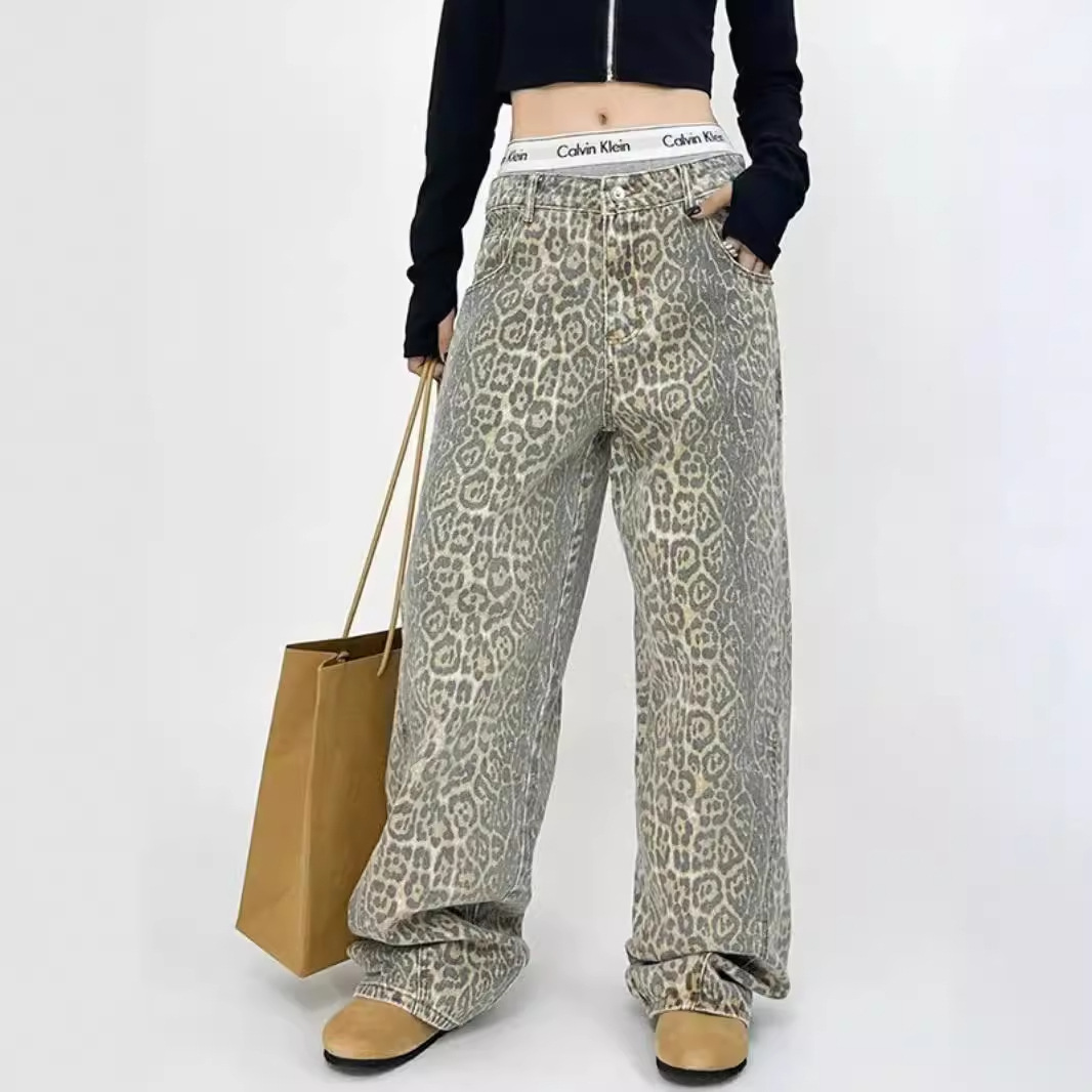 Spring summer retro jeans for men and women