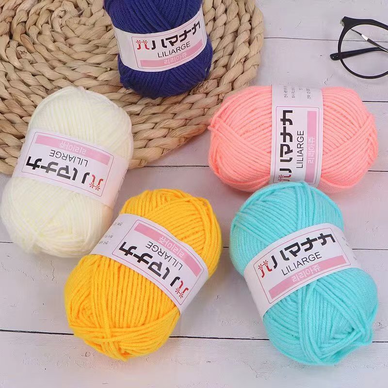 牛奶棉精梳宝宝毛线4 股厂家批发跨境