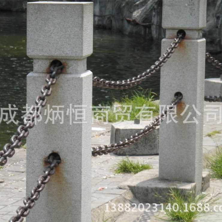 成都河道护栏镀锌铁链条，铁链条规格，体育设施用铁链条批发