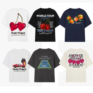 26SS�羳Nudepr���Ʊ�Ʒ�ذ�������Ů���ɶ���T����H�·�T-shirt