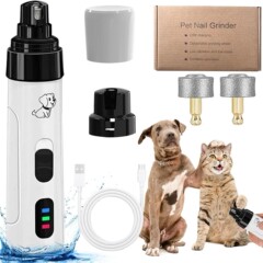 ペットネイルポリッシャー USB 充電式猫と犬のダストフリーネイルポリッシャー LED 血液ラインハイパワー調整可能な速度新しいスタイル