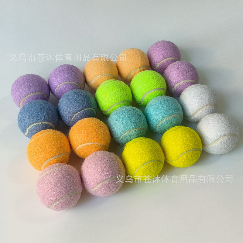 Color Tennis Macaron Color Light Color Professional Training 1.1m/1.35m High Elasticality Training Tennis Pet