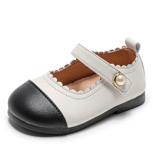 Baby Learning Shoes Soft Sole Princess Shoes for Girls and Toddlers, Size 15-30, Fall Single Shoes for Girls, Soft Leather Shoes