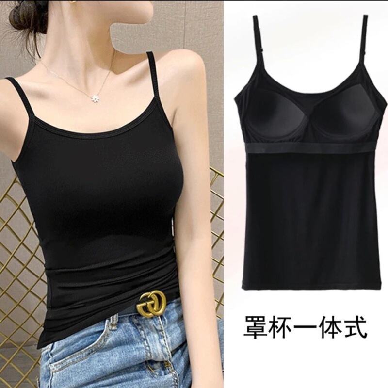 New Plus-Size Camisole with Built-In Bra Pads, No Need to Wear a Bra, Summer Camisole with Integrated Bra for Plus-Size Women New Plus-Size Camisole with Built-In Bra Pads, No Need to Wear a Bra, Summer Camisole with Integrated Bra for Plus-Size Women