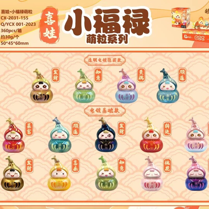 卡通可爱招财猫盲盒公仔手办猫咪树脂办公桌面装饰品潮玩摆件批发|undefined