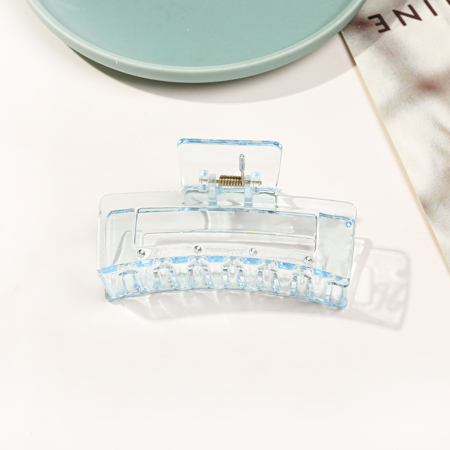 8.5cm 사각투명블루 96