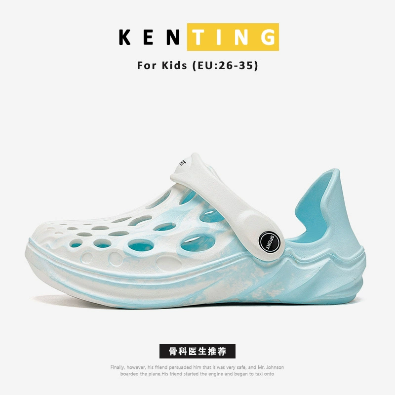 2022 Летняя детская обувь с прорезями, сандалии для мальчиков, Детская уличная пляжная обувь с закрытым носком, двусторонние тапочки для девочек