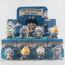 labubu海贼王摆件拉布布泡泡玛特儿童玩具潮玩公仔手办盲袋盲盒