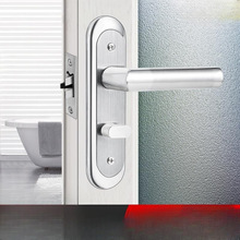 卫生间不锈钢门锁无钥匙家用洗手间浴室通用型门把手室内单舌执手