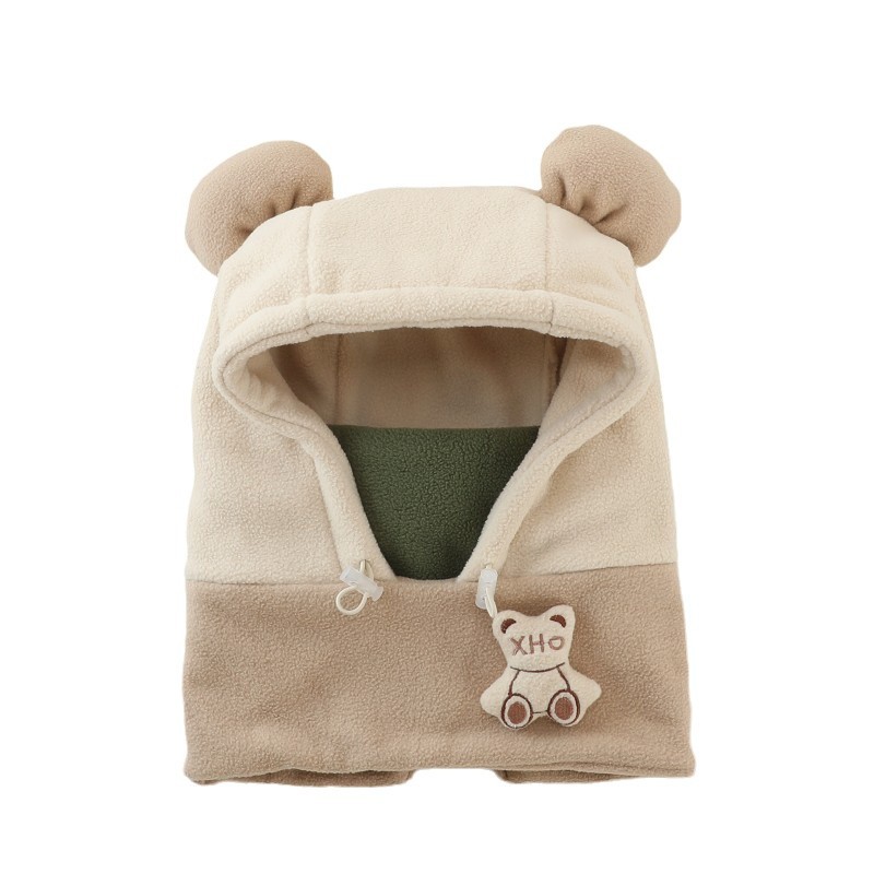 Sombrero para bebés de invierno más vello grueso sombrero a prueba de frío para niños y niñas máscara de viento de otoño y invierno