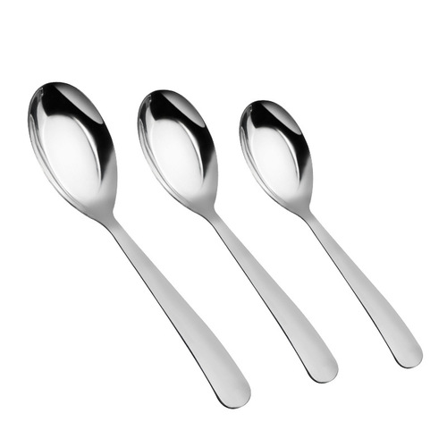 Daoqi stainless steel children's spoon long handle soup spoon household baby eating retro Chinese flat spoon thickening wholesale