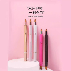 リップブラシ口紅ブラシ伸縮ポータブルカバー付きミニトランペット女性ぼかしブラシリップブラシ化粧師専用