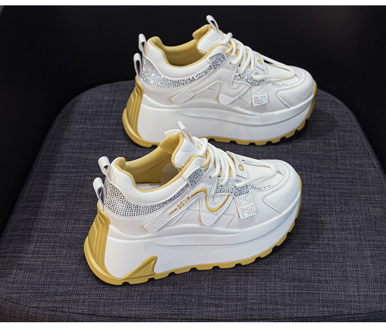 Giày sneaker nữ đế dày phong cách retro cổ điển — 5028 da tím, 5028 da vàng, 5028 da xám, 5028 da đỏ chi tiết 29