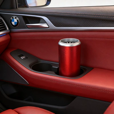 Perfplant seat, Fragrance Diffuser, Car Aluminum Alloy - tall-red-bucket-body-with-silver-lid-empty-bucket-soap-not-included