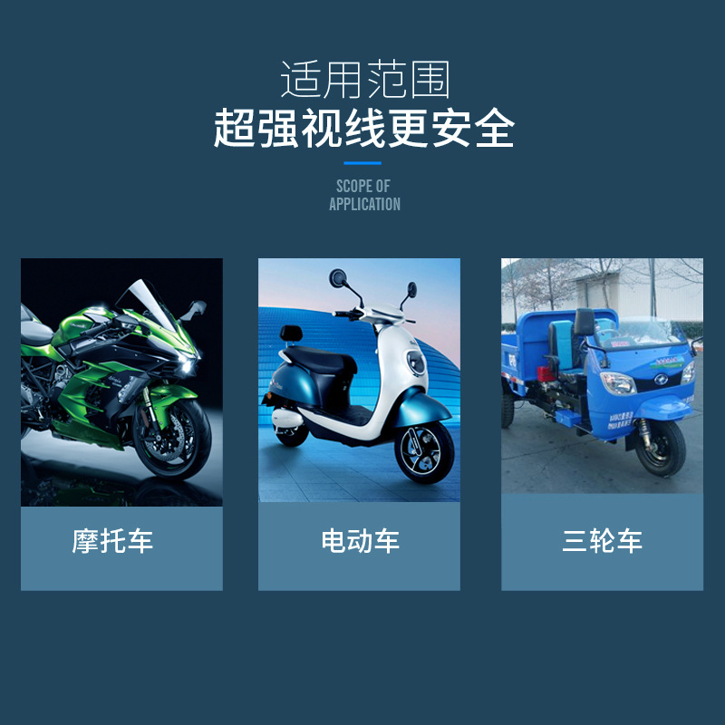 Motocicleta LED Faro de dos colores motocicleta ojo de pez lámpara H4 coche eléctrico doble luz lejos y cerca integrado con lente