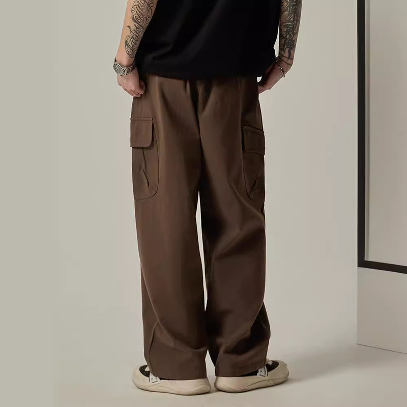 ファッションブランドのレトロな日系工装ズボン男春秋insファッションアメリカのゆるいストレートカジュアルパンツ|undefined