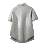 ZF8120-3D简约高智感老钱风短款海鸥领美式休闲针织短袖T恤，男装针织衫/毛衣，星座614