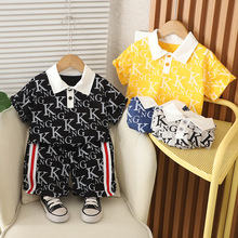依号童装男童短袖套装2025夏季儿童POLO衫套装时尚薄款男宝宝夏装