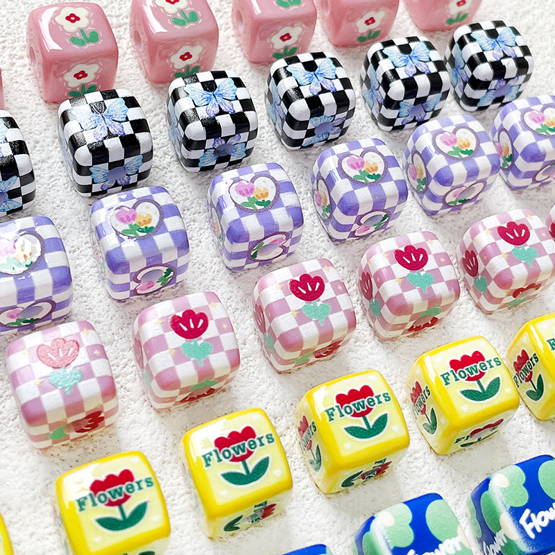 Brand acrylic beads