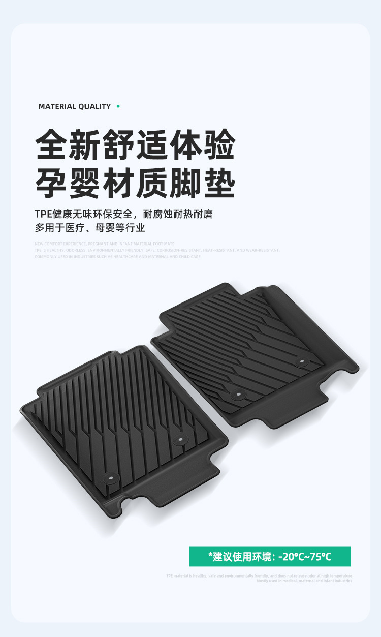 Suitable for 25 Models of Nio Et9 Car Floor Mats, Special Car Floor Mats, Tpe Floor Mats, Trunk Mats, Backrest Mats