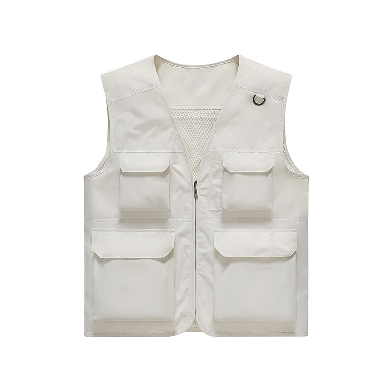 Nuevo chaleco de gama alta para exteriores, chaleco de fotografía de pesca multifuncional multibolsillo para hombre, ropa exterior, personalización