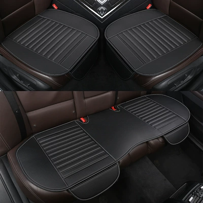 Cross-border e-commerce hot-selling car Seat cushion, seat cover - black-and-white-three-piece-set