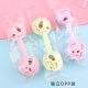 Baby soothing toy 0-1 years old color double-headed handle rattle toy baby bell baby bite toy