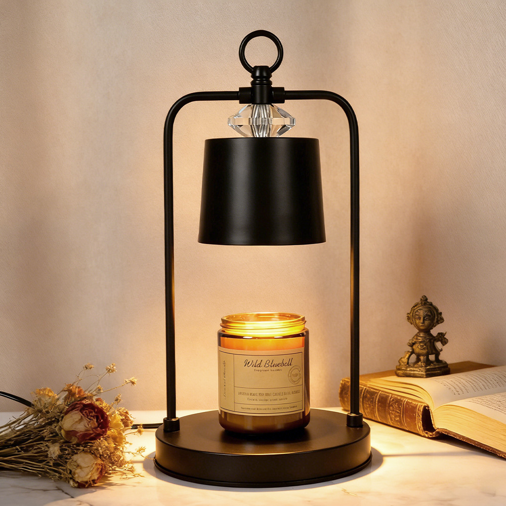 Cross-border aromatherapy lamp American retro iron smoke-free fragrance expanding timing dimming bedroom study desktop fragrance wax melting lamp