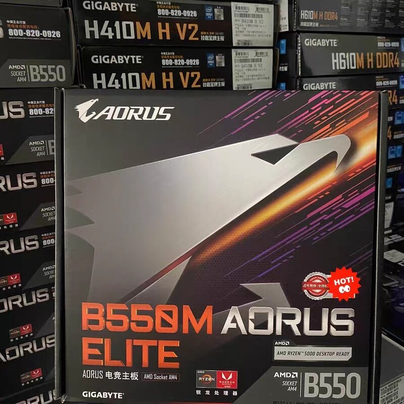 B550M Aorus Elite Motherboard Supports Ryzen R5 5600 R7 5700X Processor