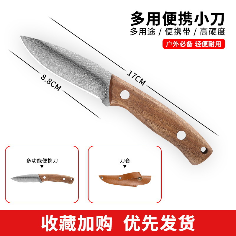Cuchillo de frutas doméstico portátil transfronterizo cuchillo al aire libre cuchillo de acero inoxidable cuchillo de cocina al por mayor