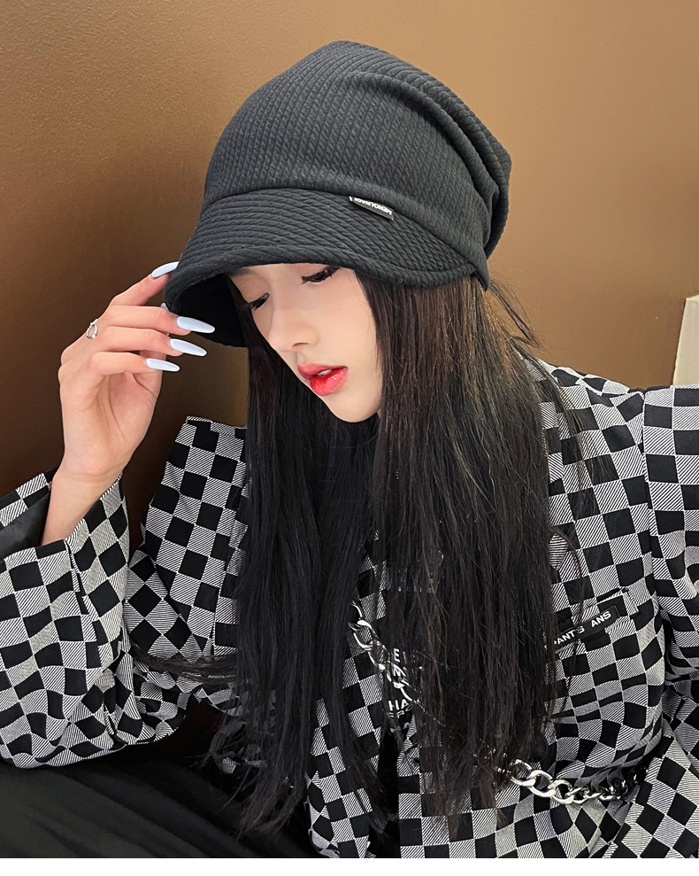 Women's Fashion Solid Color Sewing Beanie Hat display picture 1