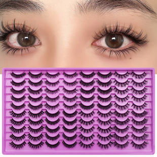DINGSEN false eyelash factory cross-border direct supply of 40 pairs of color support explosive eyelashes can be customized thick natural