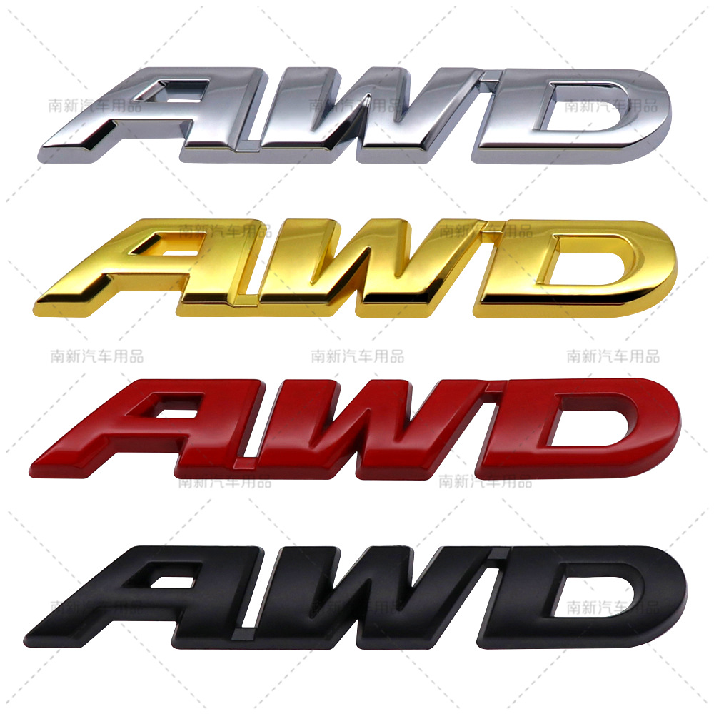 AWD四驱金属贴标 适用于本田新CRV歌诗图缤智XRV后尾箱字母标志