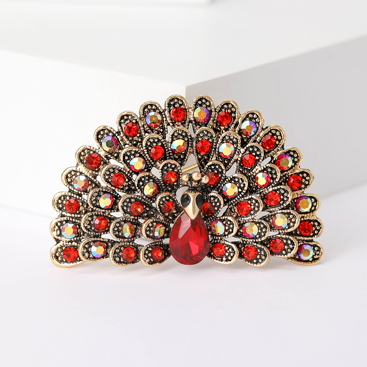 16g Weight Rhinestones Inlay Material Brooches Classification Banquet Occasion Alloy Material Peacock Pattern All Seasons Season Women's Gender Inlay Design Retro Style Retro Pin Peacock Alloy Inlay Rhinestones Women's Brooches 40