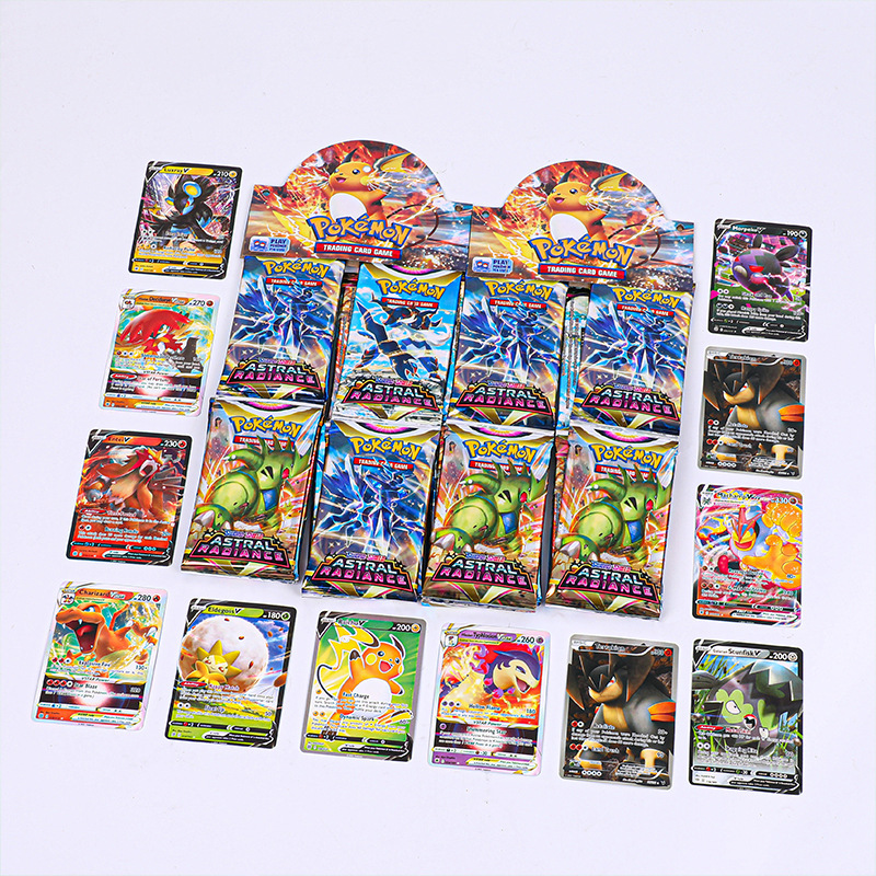 神奇宝贝闪卡英文版宝可梦卡牌增强盒pokemon口袋妖怪抽卡包批发|undefined