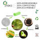 Fully degradable compostable garbage bag 5L10L20L30L50L green kitchen household kitchen waste sorting garbage bag factory
