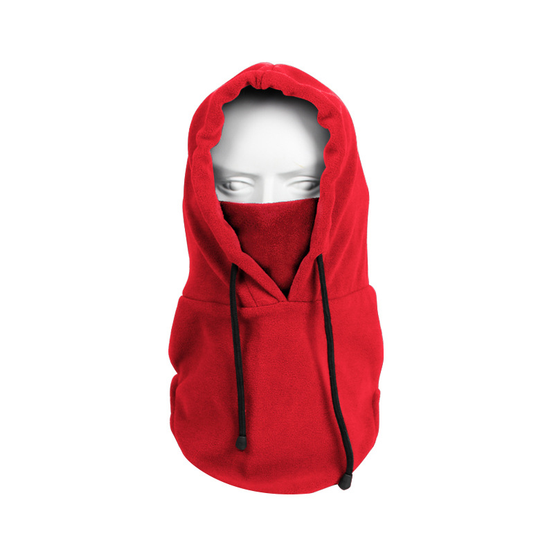 Gorro de invierno a prueba de viento, cálido, multifuncional, capucha de ciclismo engrosada, protección facial de forro polar a prueba de frío, máscara de esquí para bloquear el viento