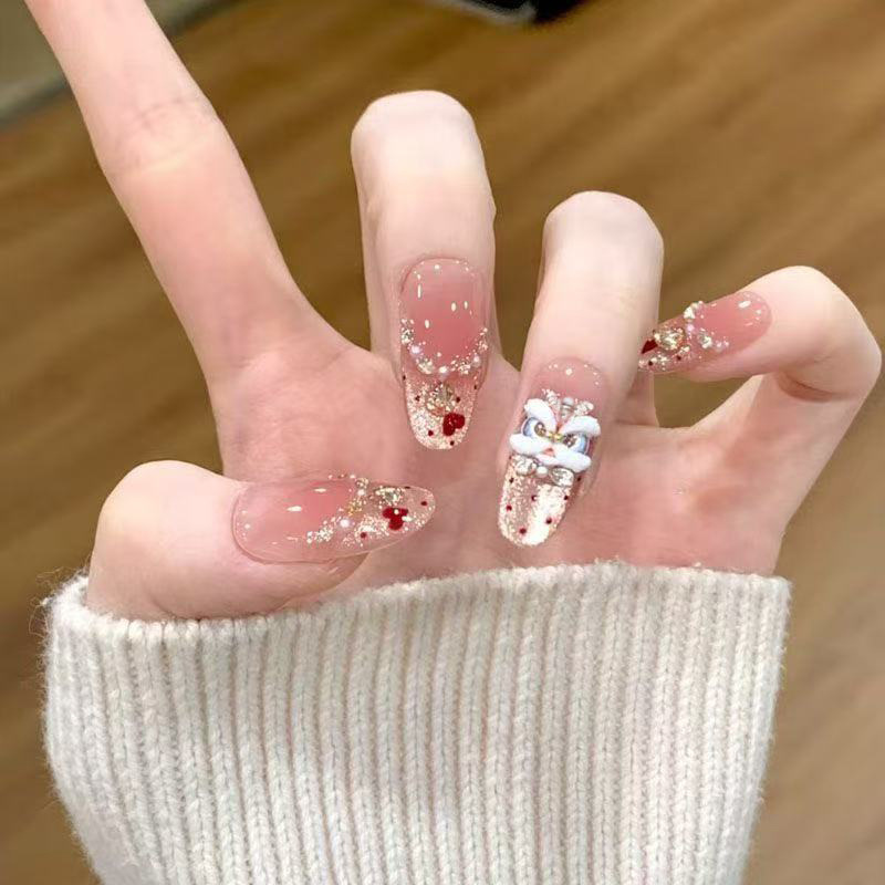 2026 Año Nuevo despierta león manicure manicure ojo de gato manicure manicure