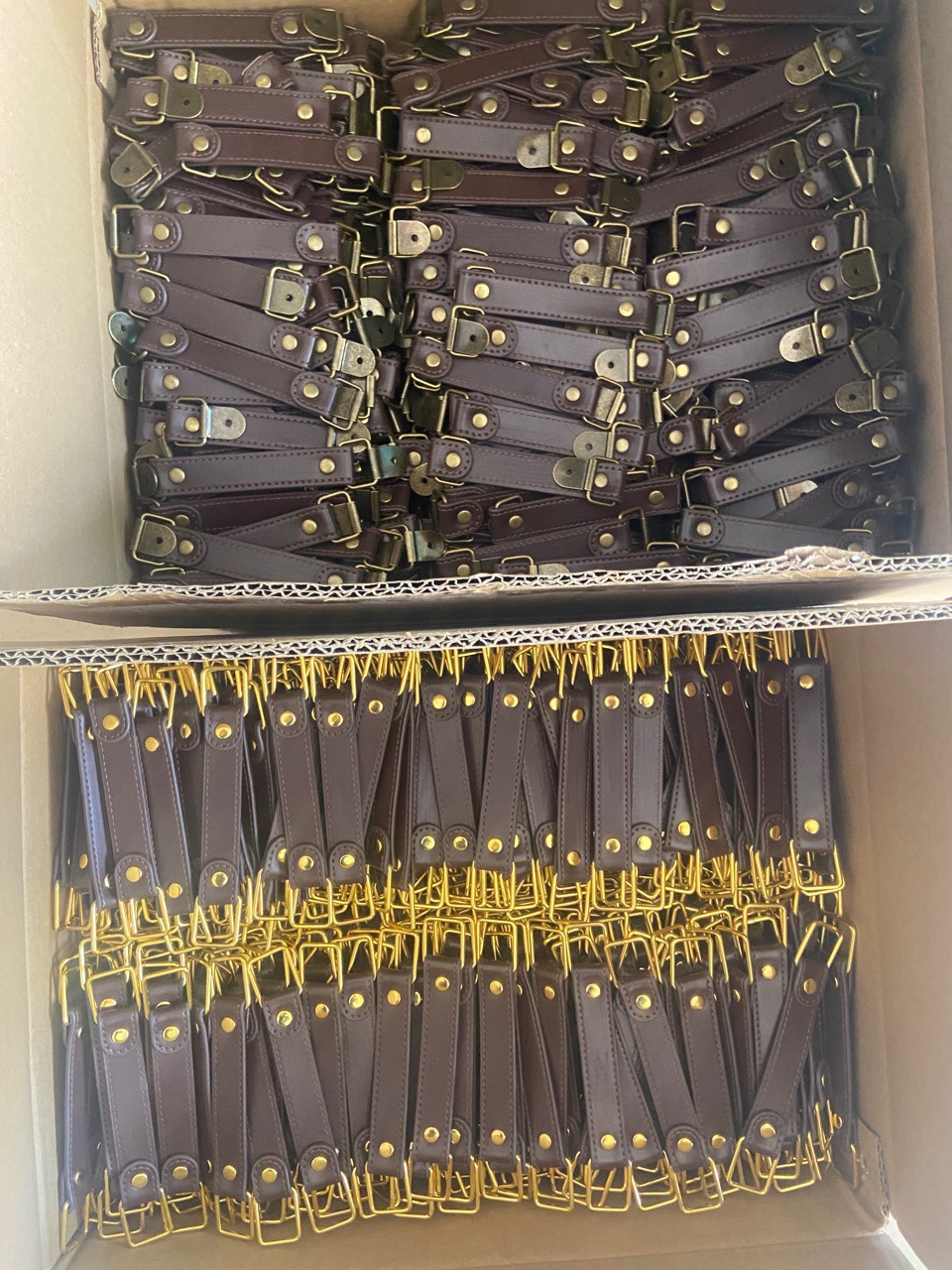 金属包装制品配附件皮手提礼盒PU手提带木箱皮拉手灯饰皮手挽带