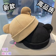 かわいい地主メロン皮帽子猫耳和風個性万能ヤッピーヒップホップストリートトレンドスタイル高価値トレンドブランド