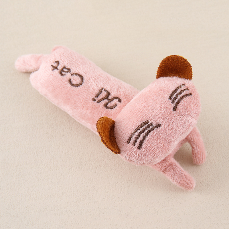 Crinkle Paper Lying Down Plush Doll With Catnip Teasing Cat Toy Self-Entertainment Pet Supplies_voghion.com